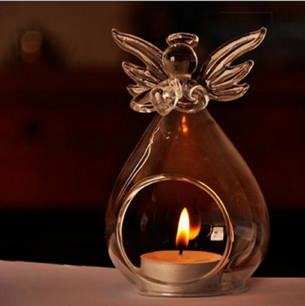 

fashion crystal glass round candle tea light holder candlestick party home decor