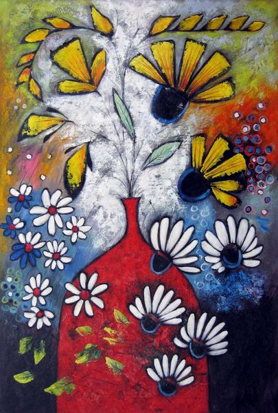 

vase flower home decor handpainted &hd print oil painting on canvas wall art canvas large pictures 191124