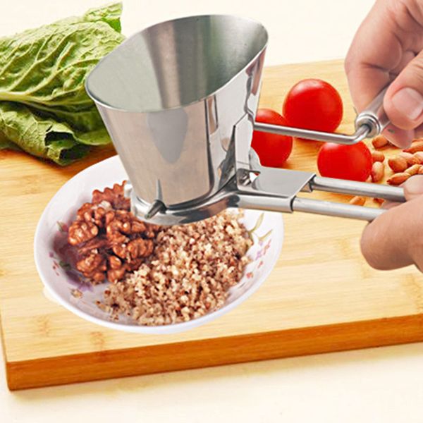 

1pc vanilla vegetable grinding tools herb grinder stainless steel parsley shredder coriander chopper spice mill pepper ok 1056