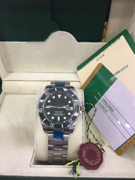 

роскошные часы лучшие качества asia 2813 механические 40мм 116610 ceramic зеленый набор / bezel автоматическая мода синий светящихся мужские, Slivery;brown