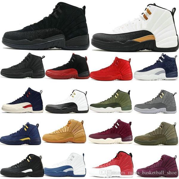 

jumpman 12 basketball running shoes 12s sneakers men women wntr prm cny gym red playoff the master sport designers trainers size 40-47