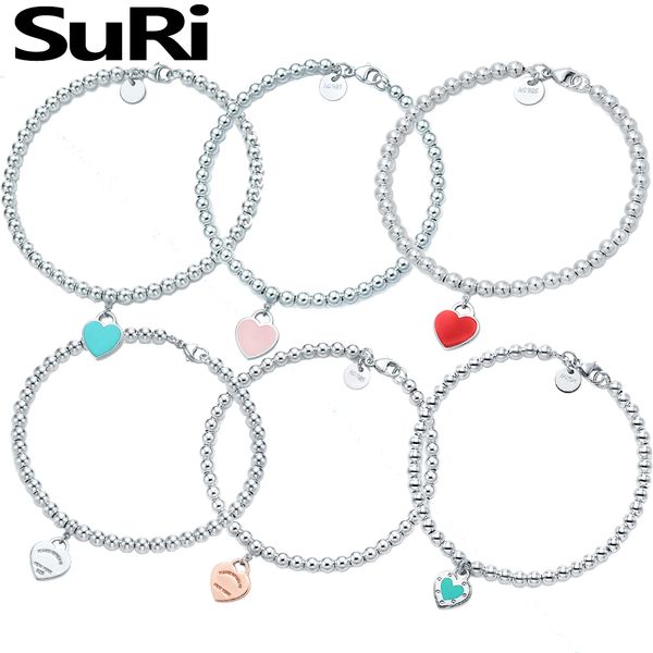 

suri new original 100% 925 sterling silver tiff heart bracelet for women fashion classic luxury wedding jewelry, Golden;silver
