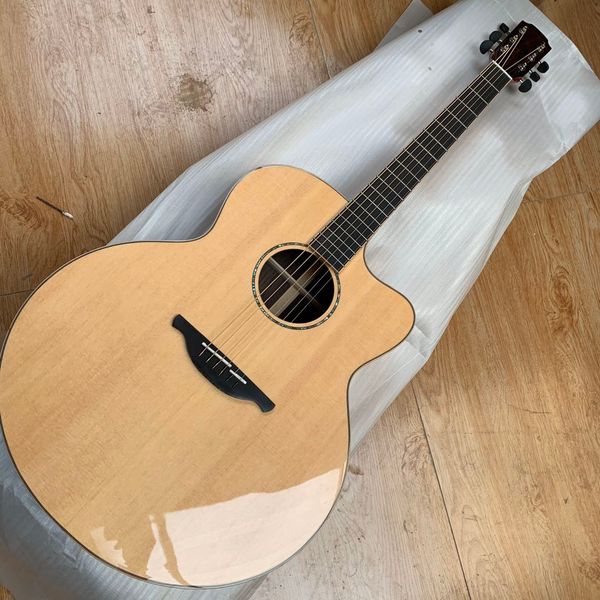 

custom grand all solid wood jumbo acoustic electric guitar ld type built in pickup electronic