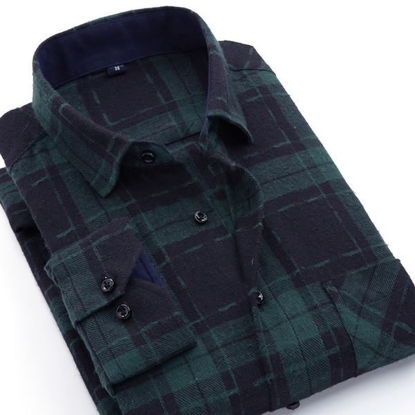 

2019 lente en herfst mode nieuwe mannen casual geschuurd plaid shirt/mannen met lange mouwen flanel business slanke shirt, White;black