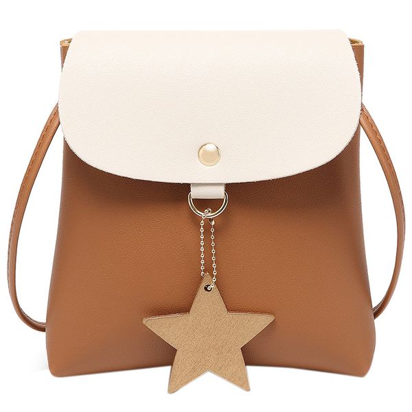 

women's shoulder messenger bag pu star decoration mobile phone coin money card shoulder bag