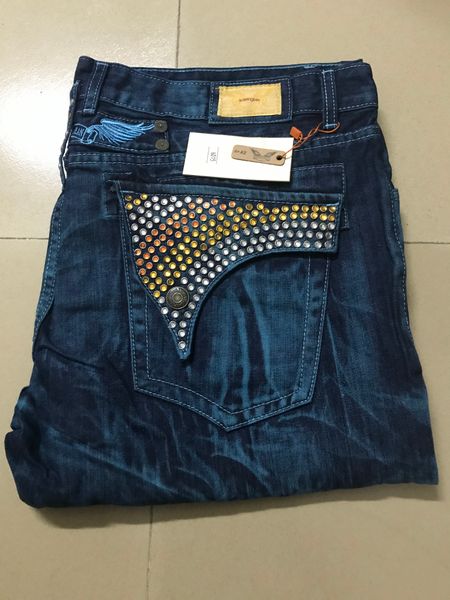 Erkekler Kot Yeni Robin Moda Kotu Erkek Adam Marka Biker Tasarımcısı Adam Yırtık Denim Pantolon Erkekler Uzun Düz Boyut 3042