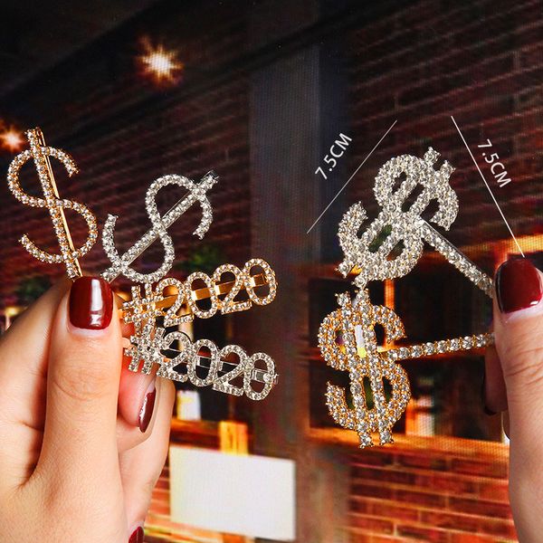 

crystal rhinestone letter hair clips new 18 words girl hairpin diamond words barrettes fashion bangs clip woman hair accession b356, Slivery;white