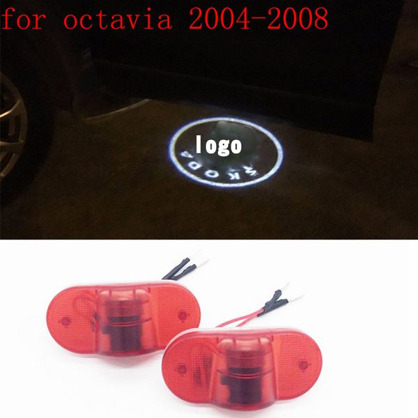 

2pcs led door warning light for logo projector laser ghost shadow light for octavia door 2004 to 2008