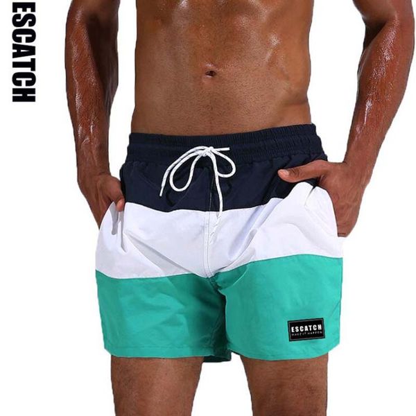 

escatch brand swimsuit men's swimming trunks quick surf beach shorts sport swimwear men boardshorts man gym bermuda swimsuit
