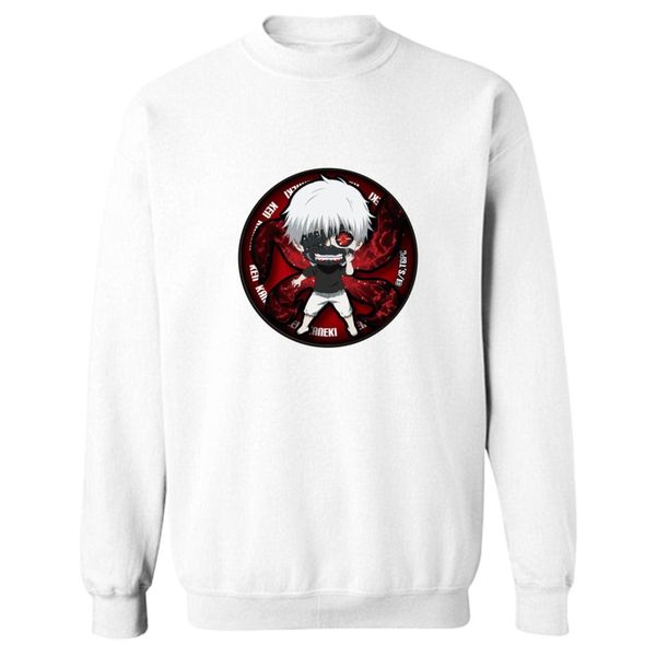 

толстовки с капюшоном из мультфильма tokyo ghoul с принтом кена канэки толстовка harajuku из аниме мужские толстовки женские хип-хоп толстов, Black