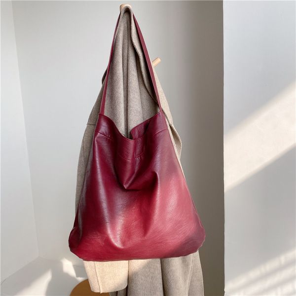 

large new fashion big women's bucket bag soft leather women hangbags design ladies shoulder messenger bag tote