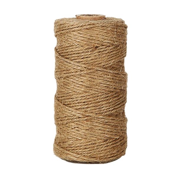 

100m diy handmade natural jute rope cord gift jute rope knot festive party supplies gardening applications, Black;white