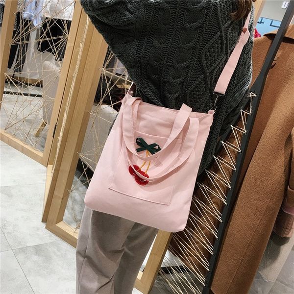 

2020 new korean canvas bag casual wild shoulder strap detachable women's shoulder messenger bag modern handbag