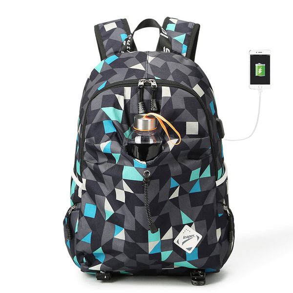

2020 new school bag for boys and girls outdoor leisure backpack usb charging portable large capacity travel computer backpack