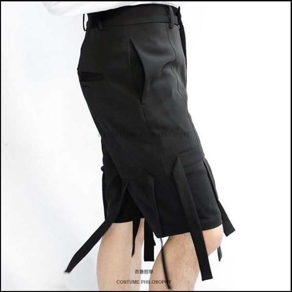 

27-46 новый плюс размер одежды 2018 лето черный повседневные шорты мужчины свободные ленты длиной до колен прохладный шорты прилив сценическ, White;black