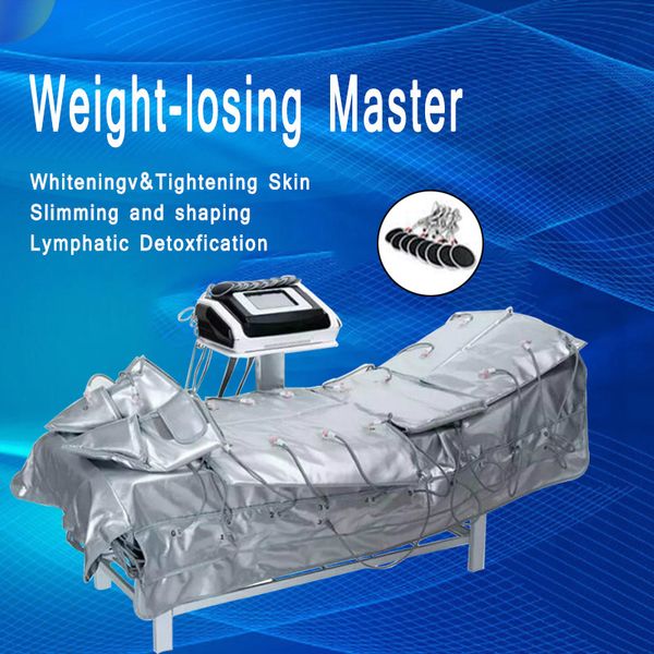 

3 in 1 far infrared slimming machine ems electric muscle stimulation sauna air pressure pressotherapy lymph drainage body slimming equipment