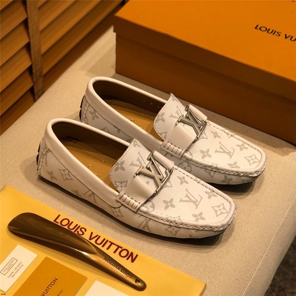 

19ss fashion mens shoes casual summer genuine leather soft breathable loafers moccasins flats male, Black