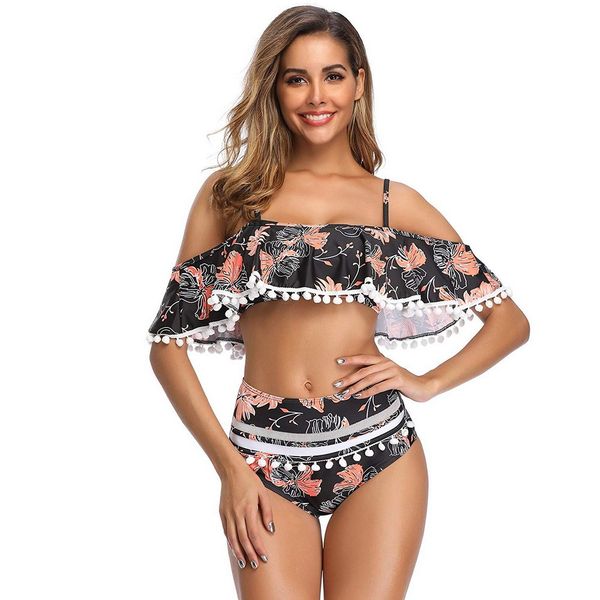 

bikinis 2 piece swimsuit set swimming suit for women for beach high waist triangle bathing suit beach summer swimwear, White;black
