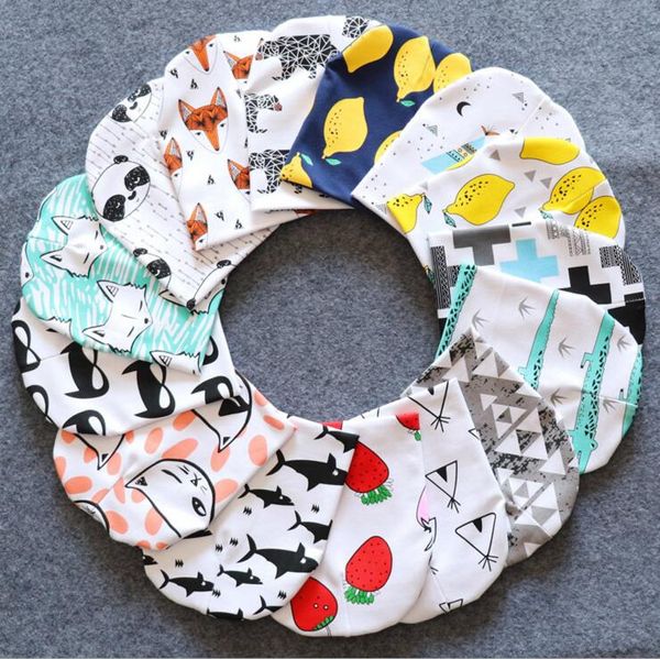 Baby Ins Hüte Mädchen Jungen Cartoon Cap Beanie Tier Floral Bedruckte Hut Säuglingsbaumwolle Panda Tiger Hüte Kleinkinder Kinder Frühlingskappen E550