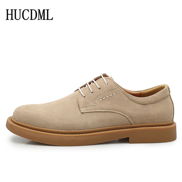 

hucdml 2019 spring/autumn new men's shoes fur height increasing mens shoes men zapatos de hombre men leather, Black