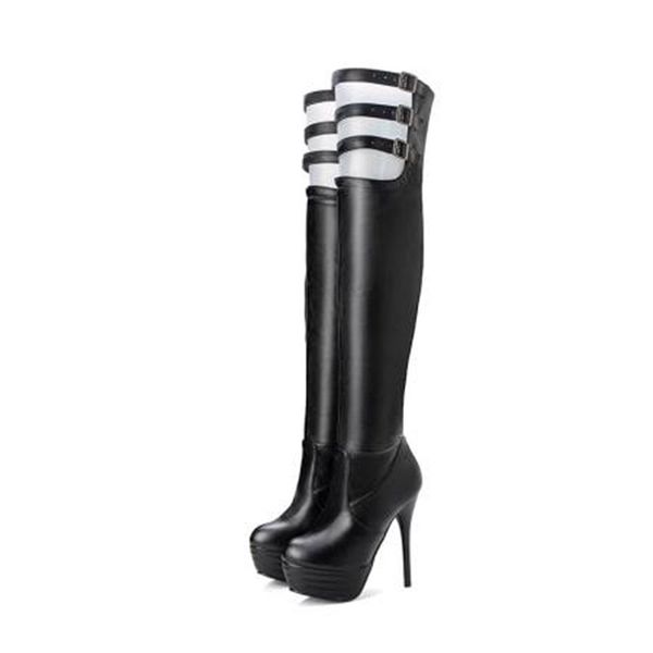 

over-the-knee shoes women long boots ladies thigh high boots 09-26, Black