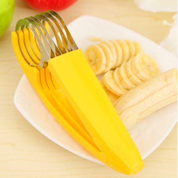 

banana slicer fruit vegetable cutter cucumber chopper salad blade ham sausage knife gadget kitchen accessories creative cozinha