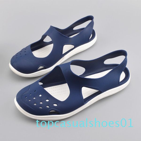 

2020 new soft bottom baotou summer comfortable jelly beach sandals women t01, Black