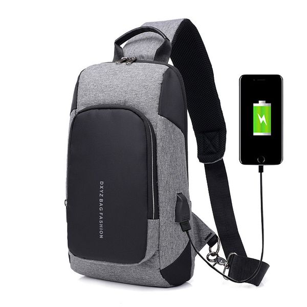 

multifunction men crossbody bags usb charging chest pack short trip messengers chest bag repellent boys shoulder bag male 2020