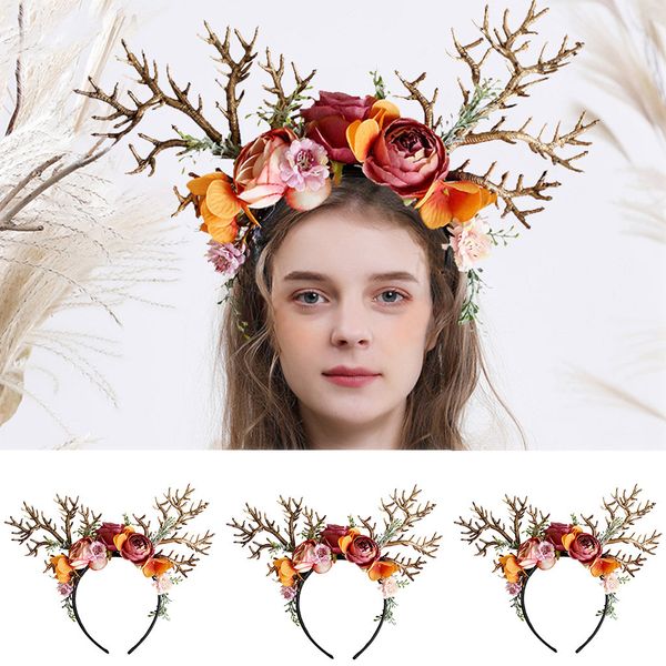 

christmas reindeer antlers headband easter deer party hats headband hair bands for women diademas para el pelo mujer