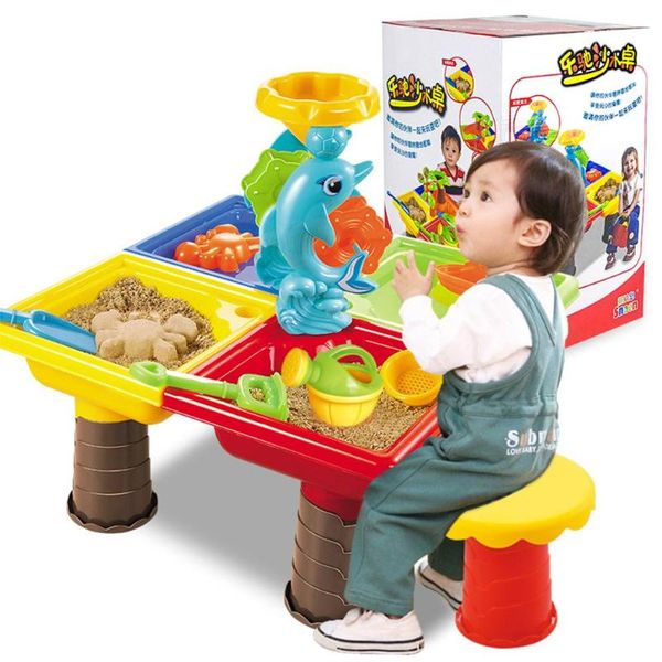 

kids sand digging toys kit beach table play sand pool set indoor or outdoor baby play water dredging tool