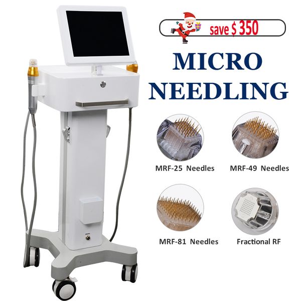 

2019 gold plating microneedling rf beauty machine fractional micro needle wrinkles crow's feet removal device ce approval