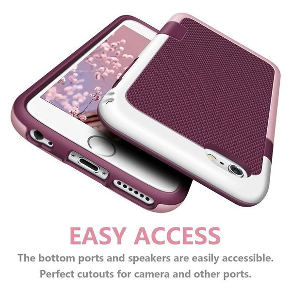 

hybrid impact shockproof armor rugged case for iphone x 7 8 6s 6 5 plus hard + pc soft tpu rubber silicone back cover