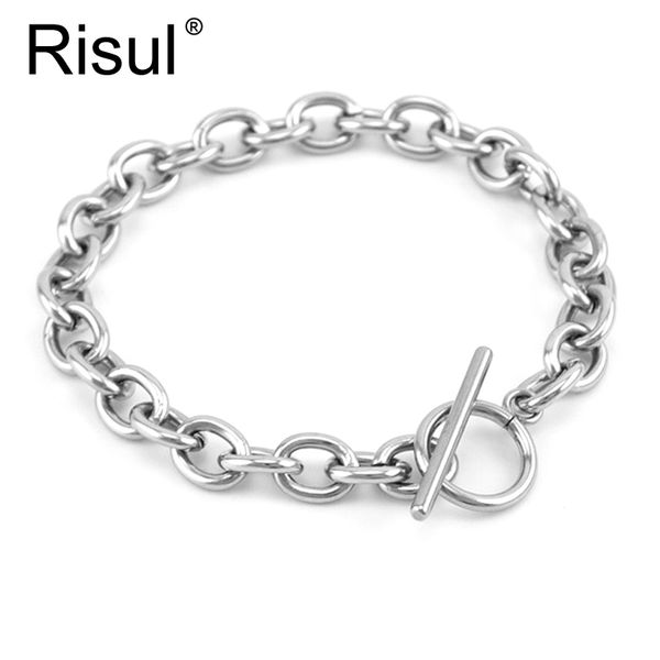 

women jewelry stainless steel toggle clasps bracelets silver color tone personalized base bracelet gift cuff bangles, Black
