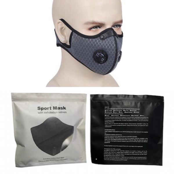 

selling dhl shipping reusable washable mask filter sport face mask with valves sporting cycling mask breathe-p