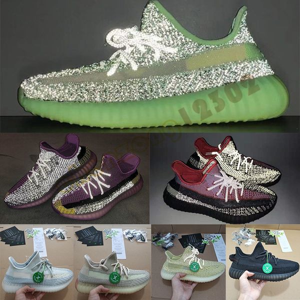 

Kanye West Yeshaya YECHEIL Yeehu Reflective Designer Sports Running Shoes Glow Green Black Static Citrin Clay Synth Luxury Sneakers Trainer