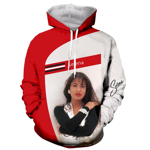 

new arrive selena quintanilla siger 3d print hip hop style t shirt /hoodies/ sweatshirts/vest/ summer, White;black