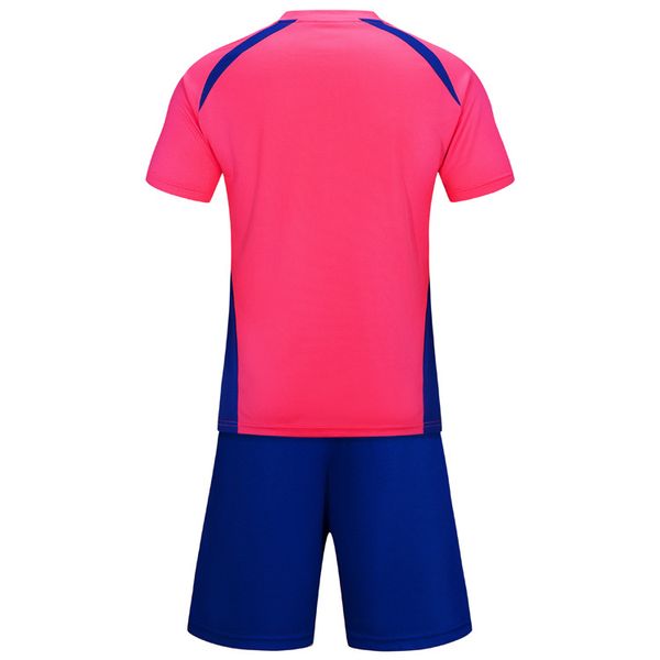 

men blank double-sided football team uniforms kits sports clothes tracksuits personality customized football sets with shorts c03-18, Blue;black