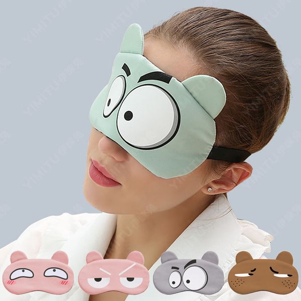 

cotton cartoon face sleep cute funny lovely eye cover sleeping mask travel rest eye band kids shade patch blindfold