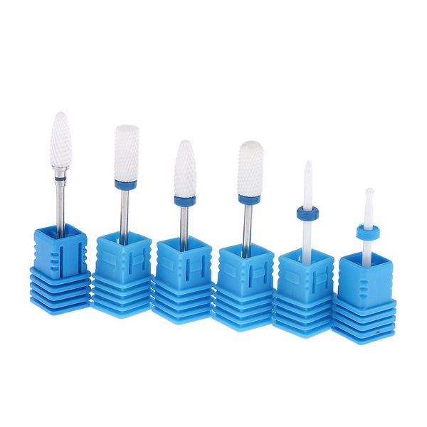 

pack of 6pcs cuticle clean nail drill bit set rotary grinding head nail files bits for nail art electric manicure machine accessories