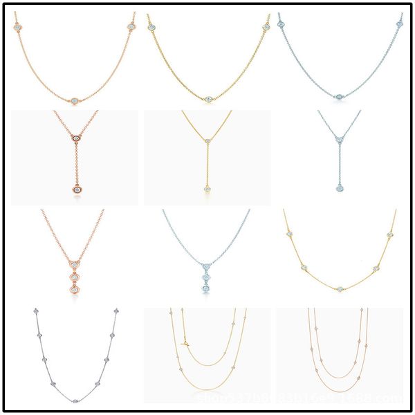 

1:1t 925 sterling silver necklace with diamond series