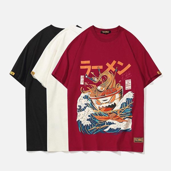 

men's cotton short sleeve harajuku t-shirt o-neck oversize hip hop japanese tshirts man 2019 summer punk streetwear t-shirts b040821, White;black