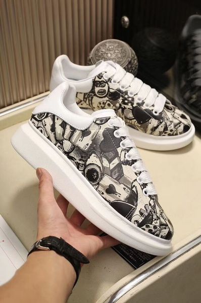 

2019 новинка дизайнер обуви 3m светоотражающие женщины мужчины кожаная платформа повседневная обувь тройной белый черный красный темно-синий, Black