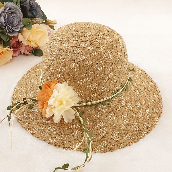 

popular summer female casual style special pattern design sun hats for women two-color flower visor hat, Blue;gray