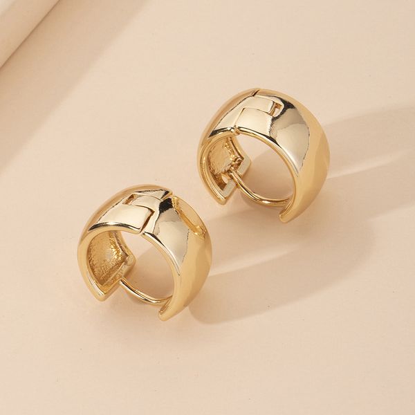

gold minimalism minimalist hoop earrings 2020 korean fashion women party jewelry, Golden;silver