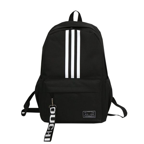 

stripe backpack brand large capacity waterproof nylon leisure or travel bag preppy style joker school backpack boy