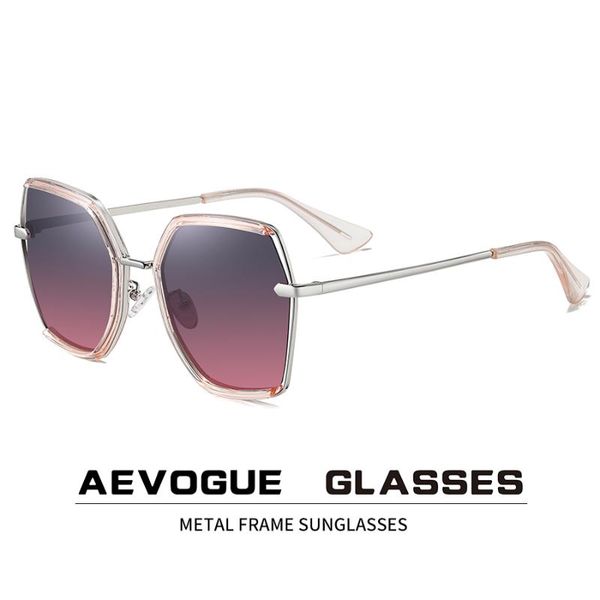 

aevogue new women fashion travel polygon polarized sunglasses driving outdoor gradient lens oversize glasses uv400 ae0828, White;black