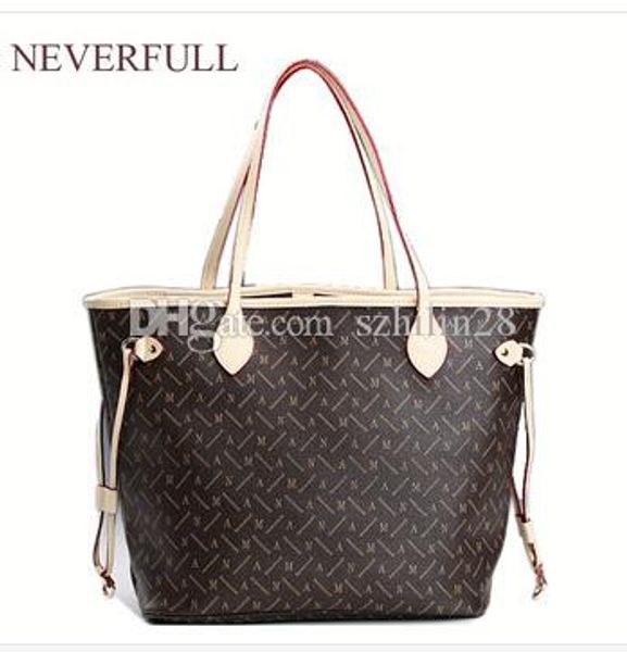 

2018 wholesale price sell pu leather women fashion brand neverfull mm/gm shoulder shopping bag outdoor bag