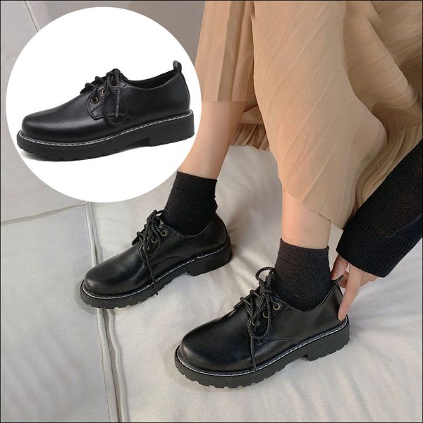

womens leather shoes 2020 spring fashion platform pumps ladies chaussures femme zapatos de mujer womans designers shoes black