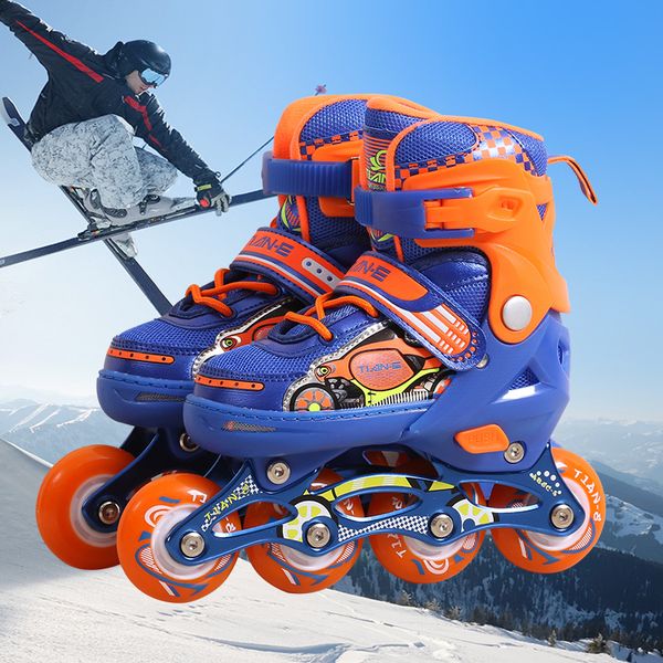 

colorful men and women wear breathable children and adolescents entertainment skating shoe flash adjustment package aluminum
