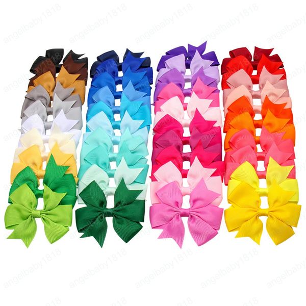 

baby hair bows swallowtail ribbon bow clip elastic hair bands kid girls bohemian hairpins scrunchy korean kids hair accessories for women, Slivery;white